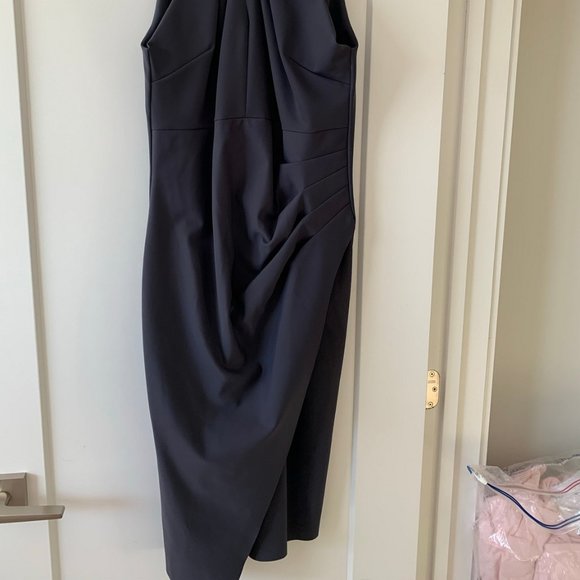 Grey Jeweled Neck Dress Size 14 - Picture 6 of 6